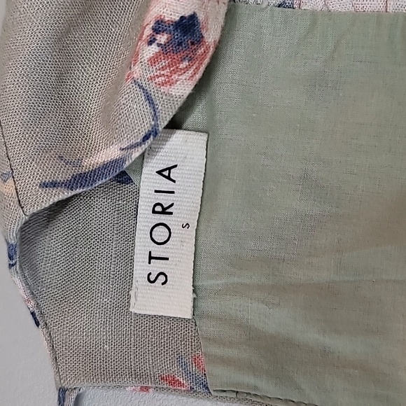 Storia Floral Linen/Rayon Midi Dress - Picture 7 of 14